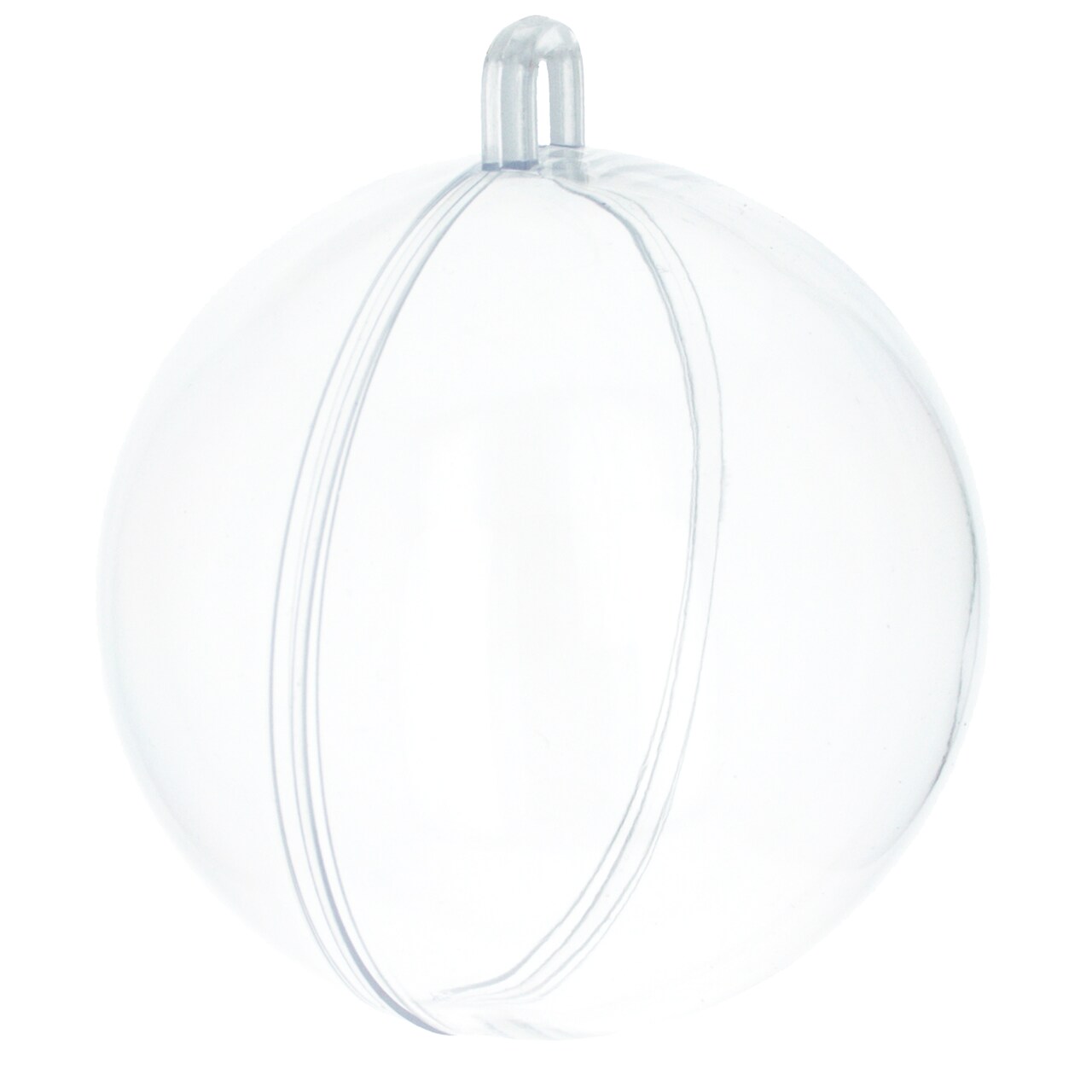 Openable Fillable Clear Plastic Christmas Ball Ornament DIY Craft 3 Inches